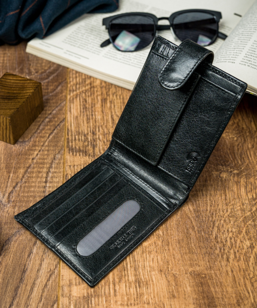 Кошелек мужской Pierre Andreus PW-010L-BTU BLACK Кошелек мужской Pierre Andreus PW-010L-BTU BLACK